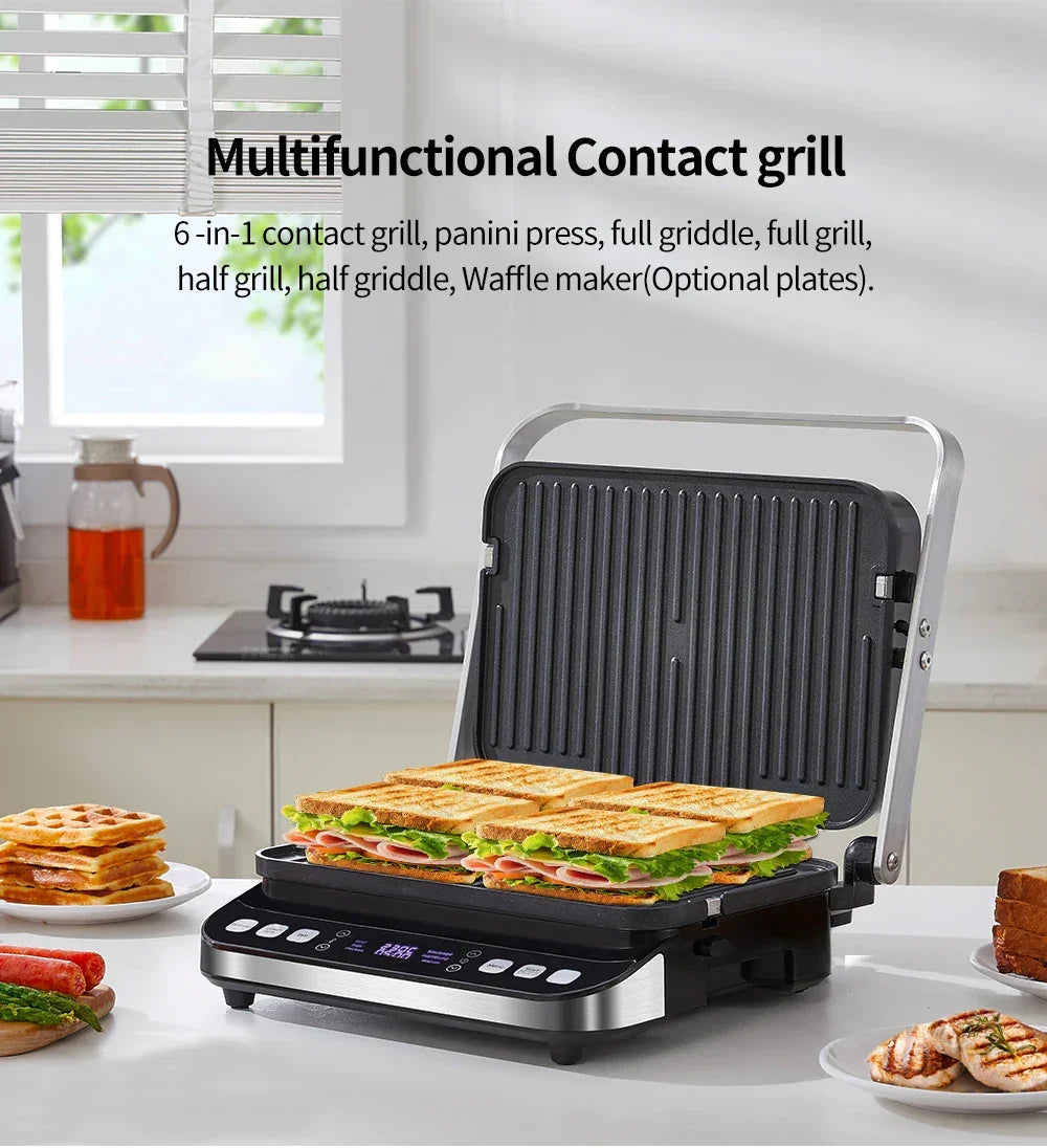 BioloMix 2000W Electric Contact Grill & Panini Press | BCG02D Peaceful Pleasures Health and Wellness