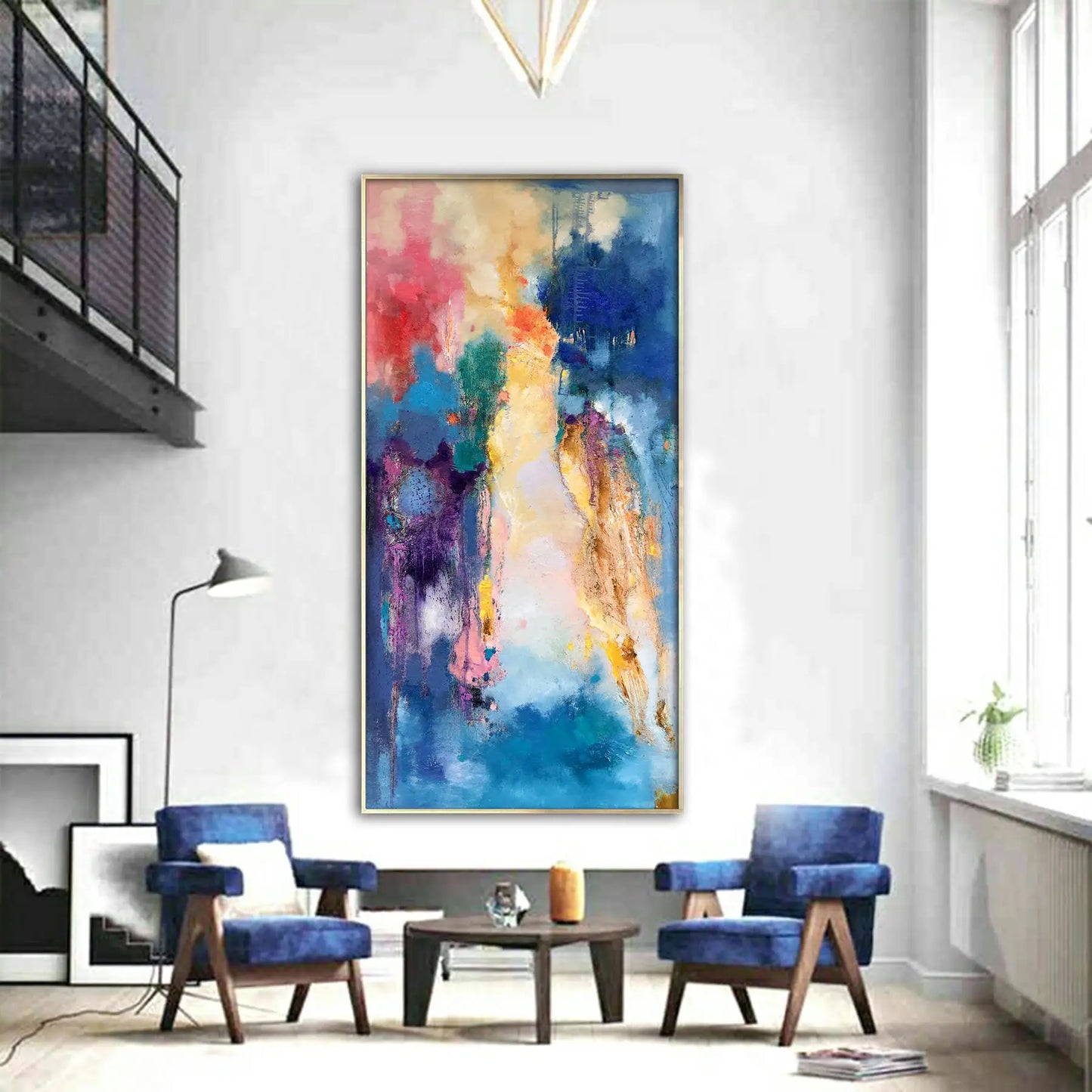Hand-painted Abstract Abstract Murals, Living Room Paintings, Villa Paintings, Hand Painted Abstract Peaceful Pleasures Health and Wellness