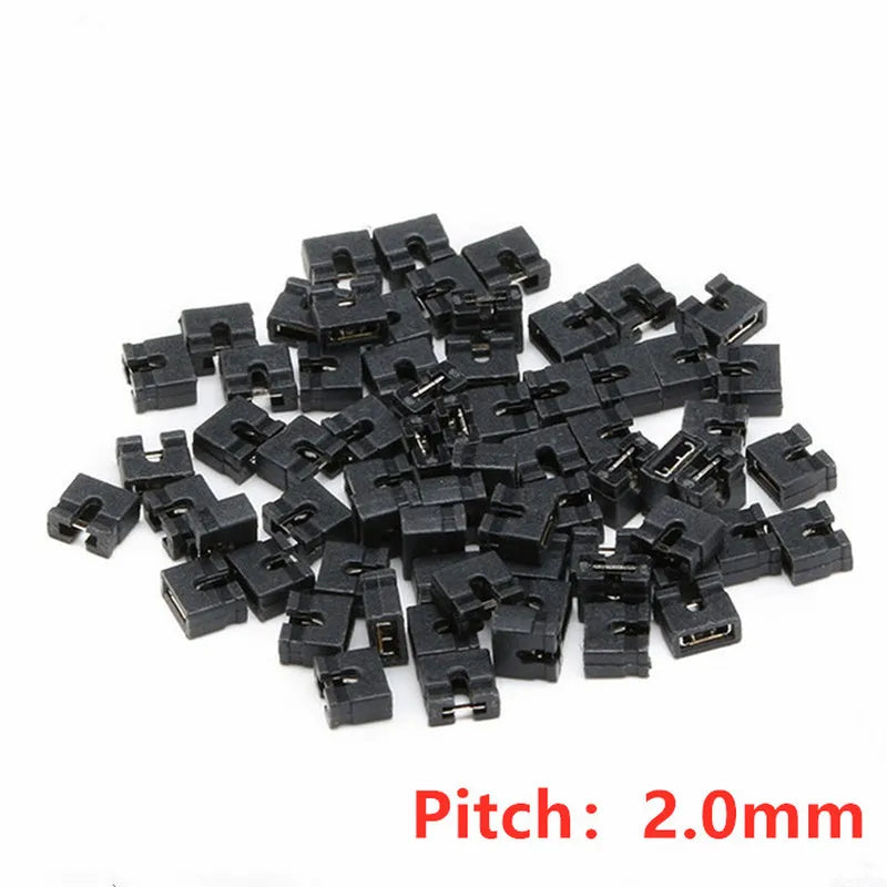 100PCS Pitch 2.0mm Shorting Cap Pin Header Jumper Cap Short Block Black Circuit Board Jumper Cap Peaceful Pleasures Health and Wellness Default Title