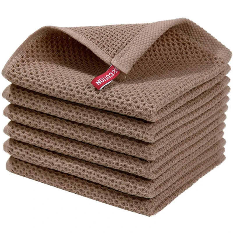 Waffle Cotton Kitchen Cleaning Cloths – Absorbent Rags | Lrosey