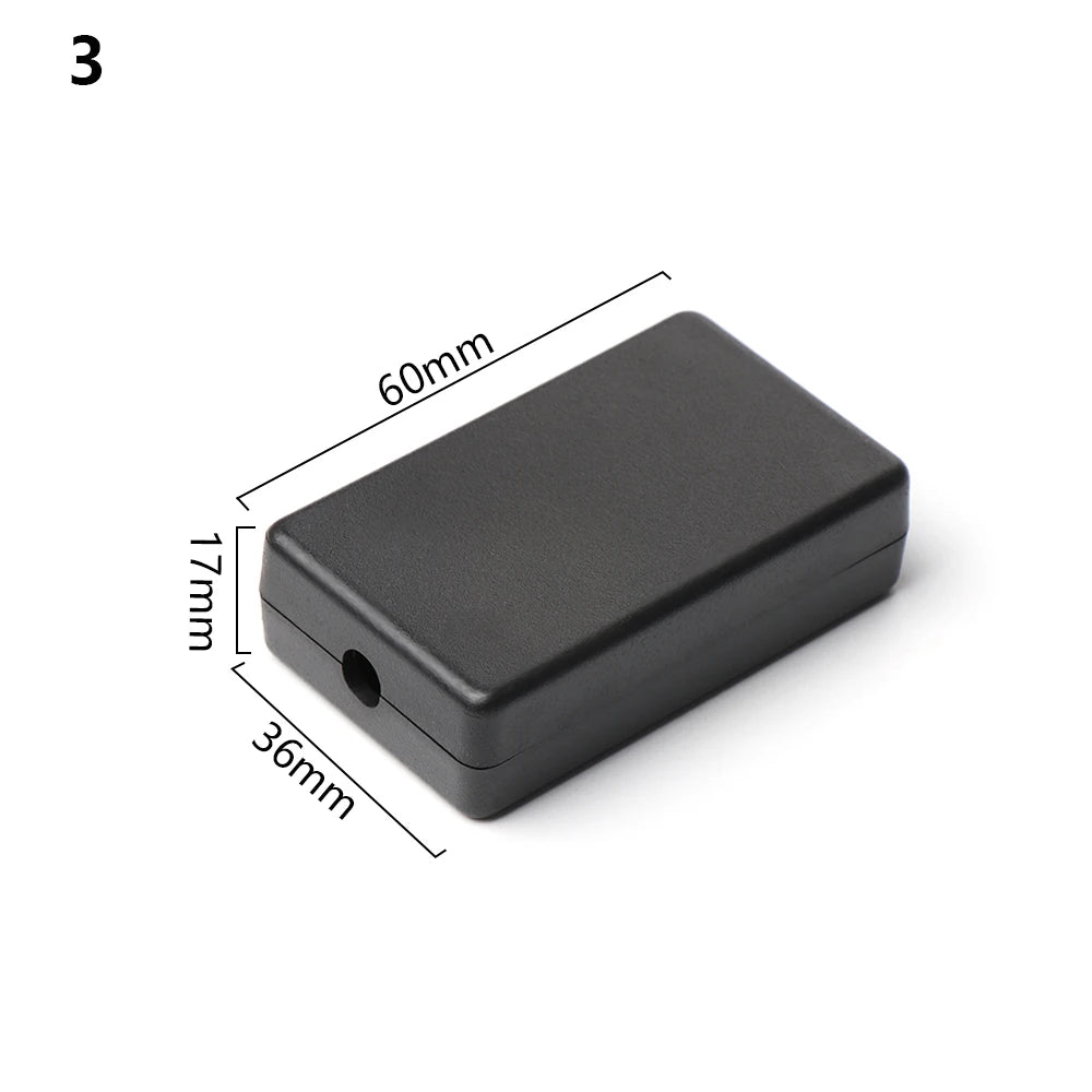 Waterproof ABS Plastic Project Box | Black Electronic Enclosure