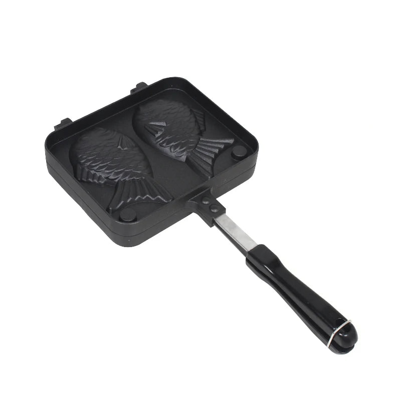 Taiyaki Japanese Fish-Shaped Bakeware Waffle Pan Maker Japanese Pancake Double Pan Stainless Steel Frypan Home Cake Tools Peaceful Pleasures Health and Wellness
