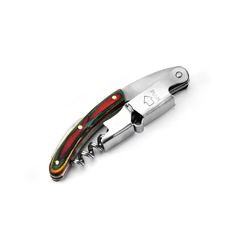 Wine Opener, Professional Waiters Corkscrew, PU Bag, Bottle Opener and Foil Cutter Gift for Wine Lovers Peaceful Pleasures Health and Wellness F