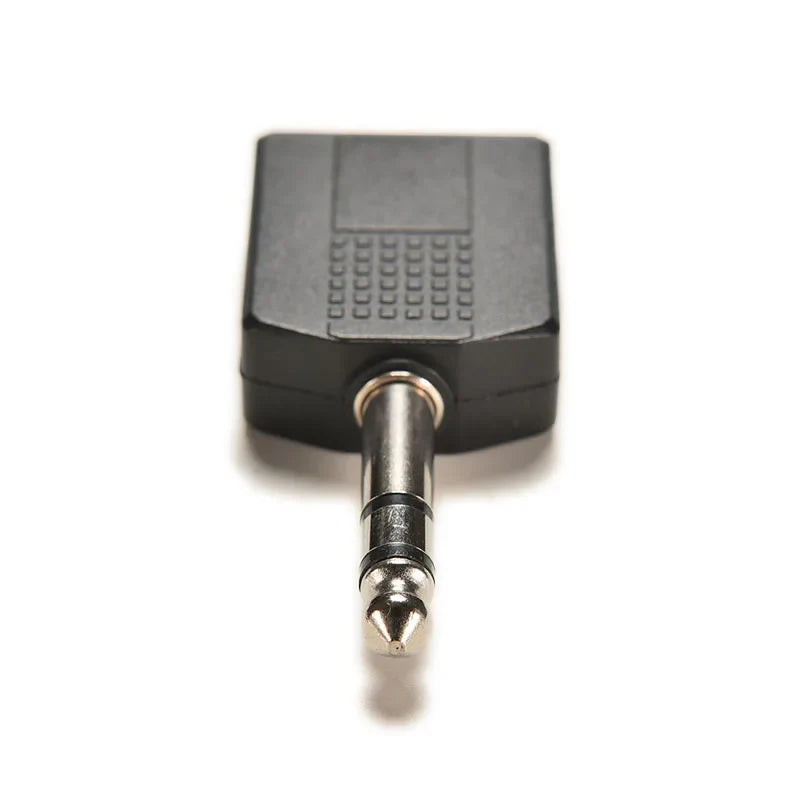 6.35mm 1/4" Y Splitter Male to Dual Female Stereo Audio Adapter