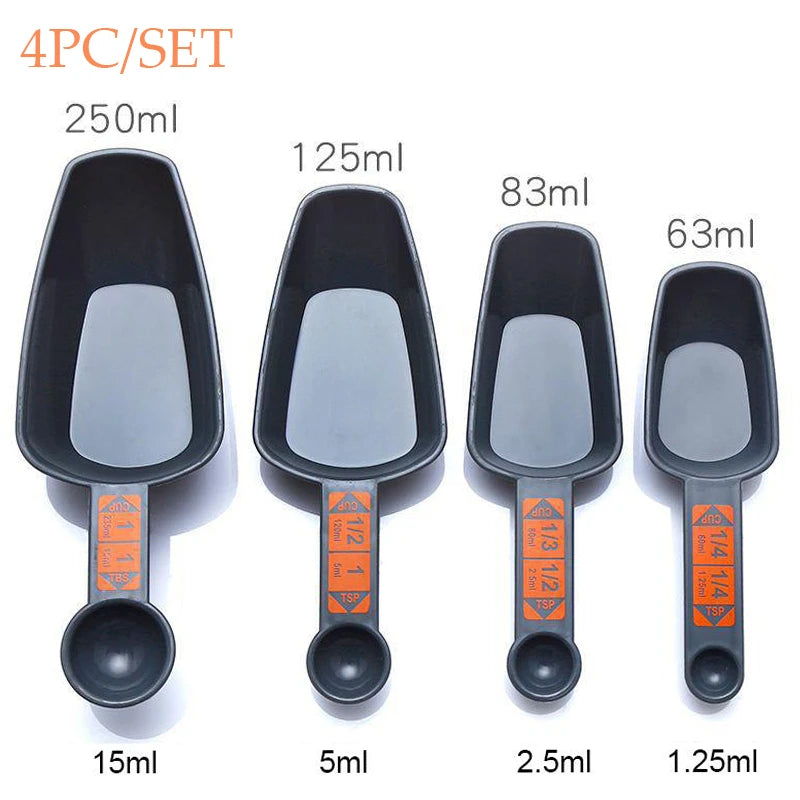 4PCS Multifunction Measuring Spoons and Measuring Cups Scoop with Scale for Coffee Making Kitchen Baking Measuring Kitchen Tool Peaceful Pleasures Health and Wellness Default Title