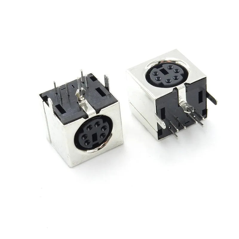 10PCS Keyboard Socket PS2 6P Purple Green Mouse Socket 6-pin Connector Peaceful Pleasures Health and Wellness Black