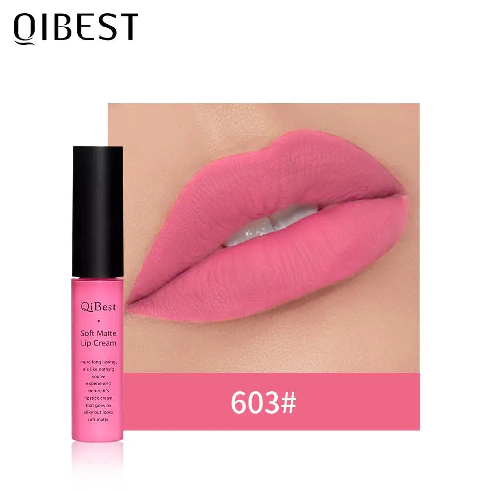 QIBEST Matte Lip Gloss Lip Makeup 34 Colors Velet Nude Waterproof Lipgloss Matte Lipstick Liquid Lipstick Long lasting Lip Tint Peaceful Pleasures Health and Wellness 3