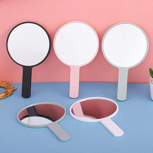 Handheld Round Makeup Mirror | Portable Vanity Mirror Gift Handheld Makeup Mirror Peaceful Pleasures Health and Wellness