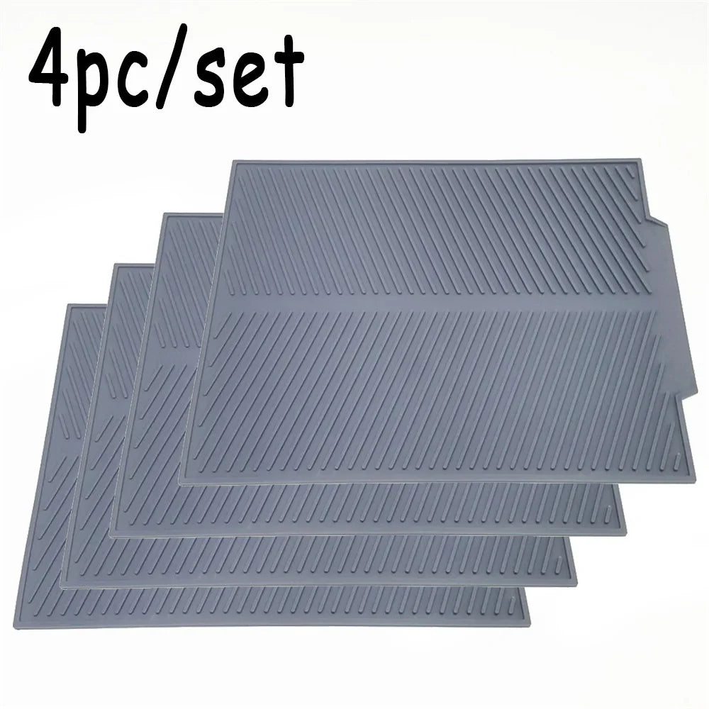 4-Pack Silicone Dish Drying Mat – Heat Resistant Non-Slip