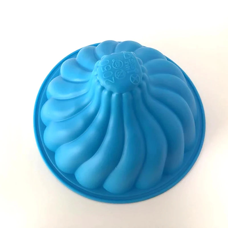 Swirl 3D Silicone Cake & Muffin Mold – Round Mini Cupcake Pan for Mousse, Desserts & Baking Decoration