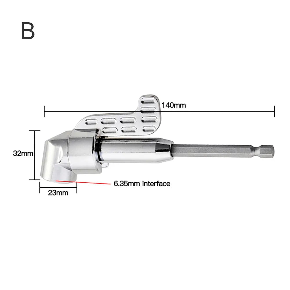 105 Degree Angle Screwdriver Set Holder Adapter Adjustable Bits Nozzles Angle Screw Driver Tool 1/4" Inch Magnetic Angle Driver Peaceful Pleasures Health and Wellness B long style