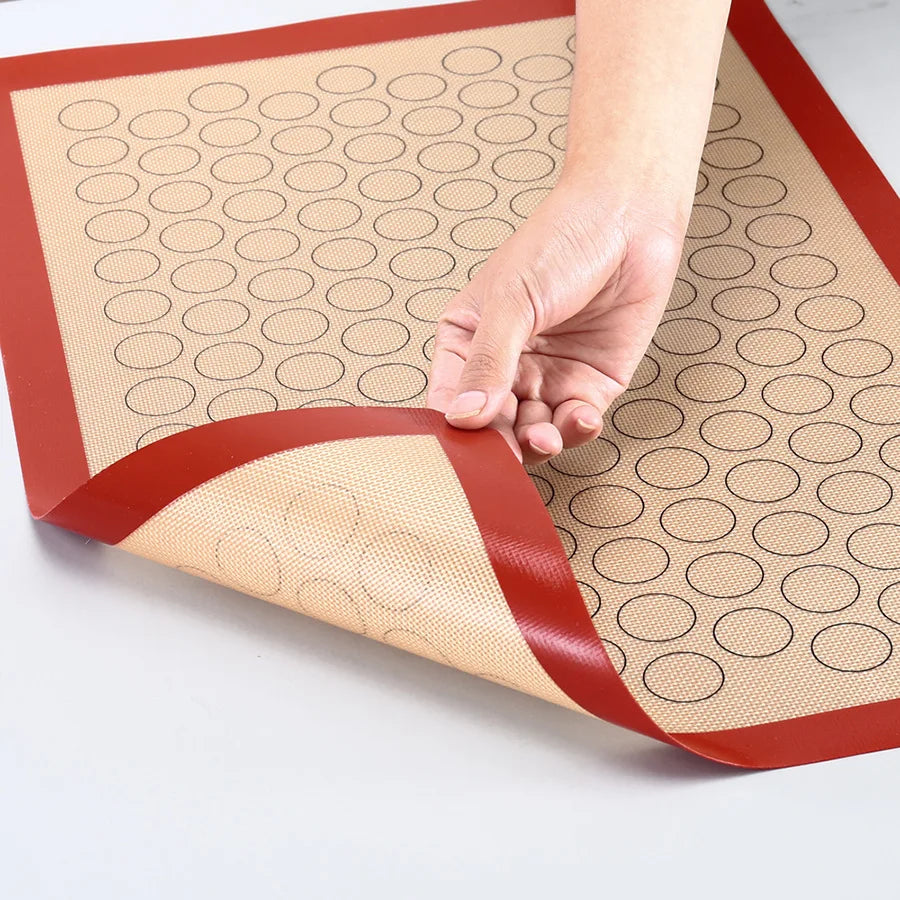 Silicone Macaron Baking Mat - for Bake Pans - Macaroon/Pastry/Cookie Making - Professional Grade Nonstick Peaceful Pleasures Health and Wellness