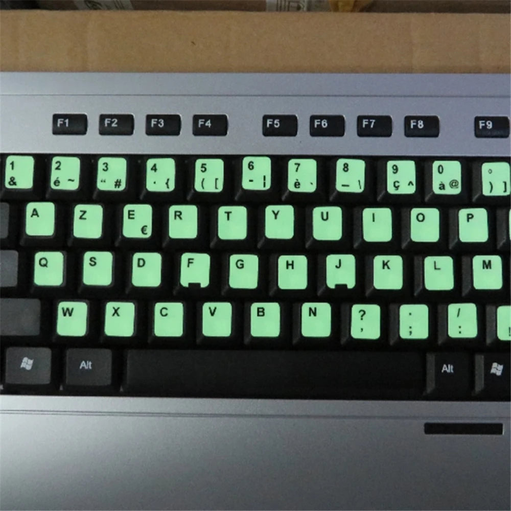 Luminous Adhesive Matte Keyboard Keycap Stickers For French Spanish Arabic English Korean Hebrew Italian German Japanese Russian Peaceful Pleasures Health and Wellness Russian black
