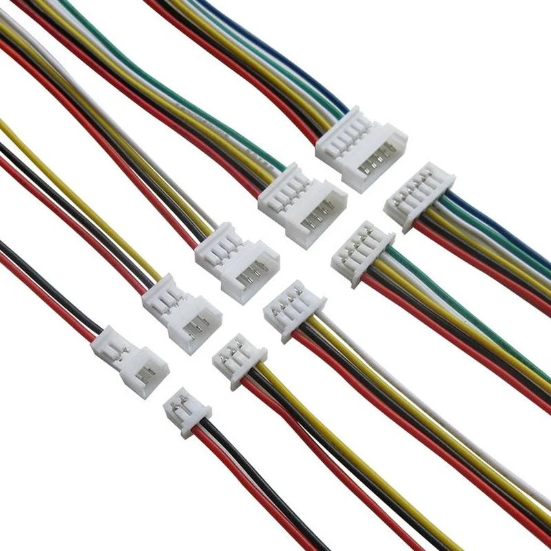 10Pairs JST 1.25 Male Female Wire Connector Pitch 1.25mm 2P 3P 4P 5P 6P JST Plug Jack Terminal Cable Connector Length 10CM Peaceful Pleasures Health and Wellness 10 Pairs 2P
