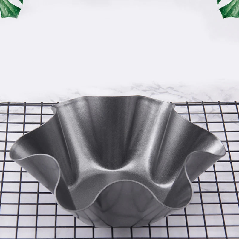 6-Piece Nonstick Egg Tart Mold Set – Flower-Shape Cupcake & Tartlet Pans Peaceful Pleasures Health and Wellness