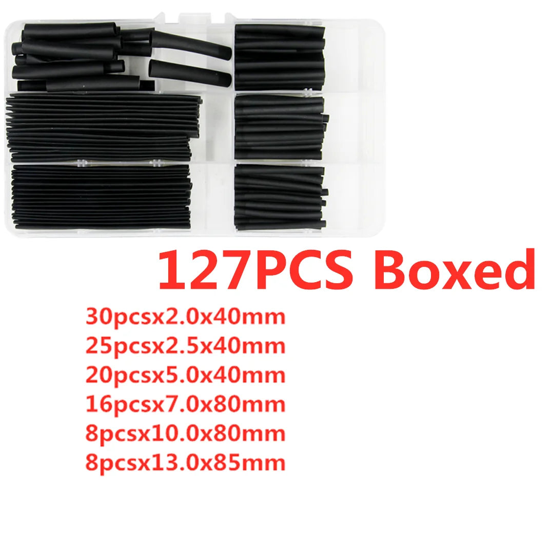 127/164/328/530Pcs Assorted Polyolefin Heat Shrink Tube Cable Sleeve Wrap Wire Set Insulated Shrinkable Tube Peaceful Pleasures Health and Wellness 127PCS Boxed