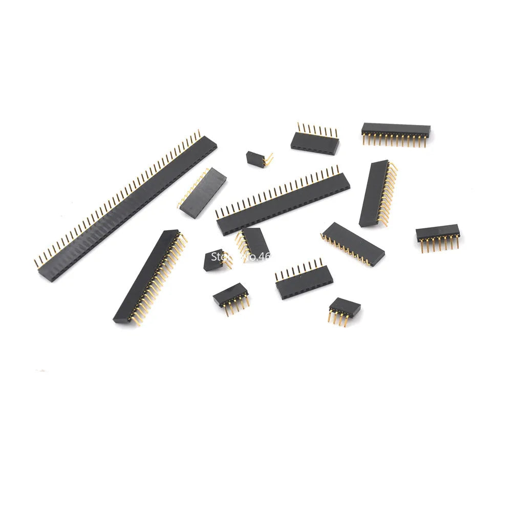 10pcs 2.54mm Single Row Female 90D PH8.5 Right Angle Pin Header Socket 1*2/3/4/5/6/7/8/9/10/20/40Pin Connector For Arduino Peaceful Pleasures Health and Wellness