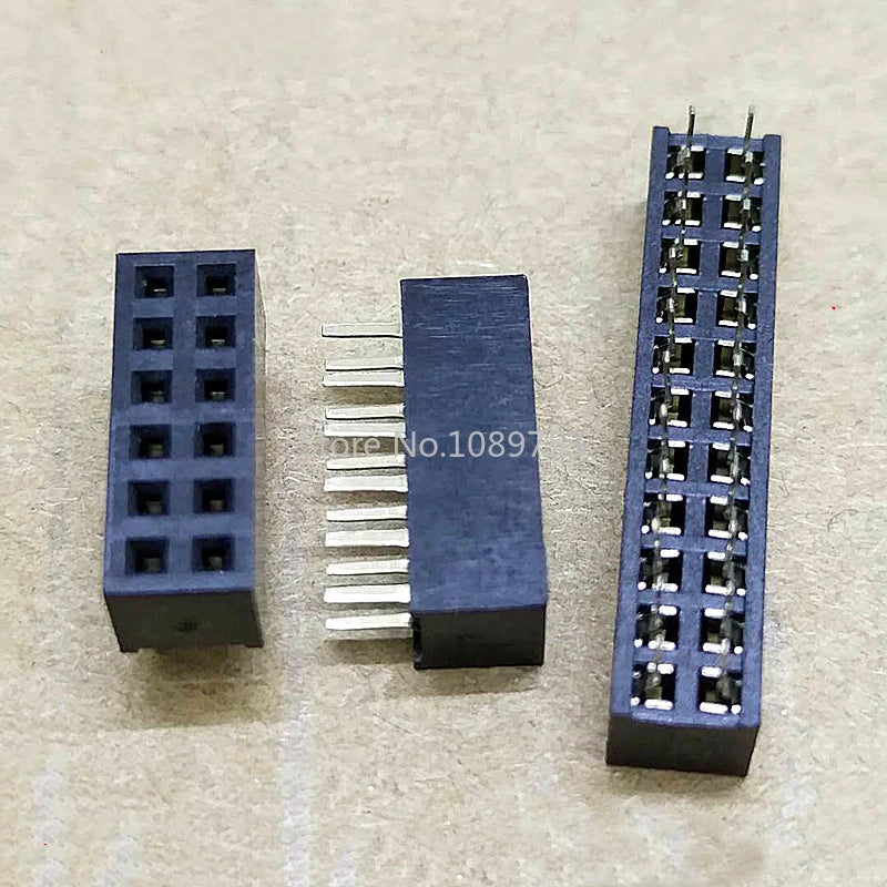 10pcs 2.0mm Double Row Straight Female 2-40P Pin Header Socket Connector 2x2/3/4/5/6/7/8/9/10/12/14/15/20/25Pin Peaceful Pleasures Health and Wellness