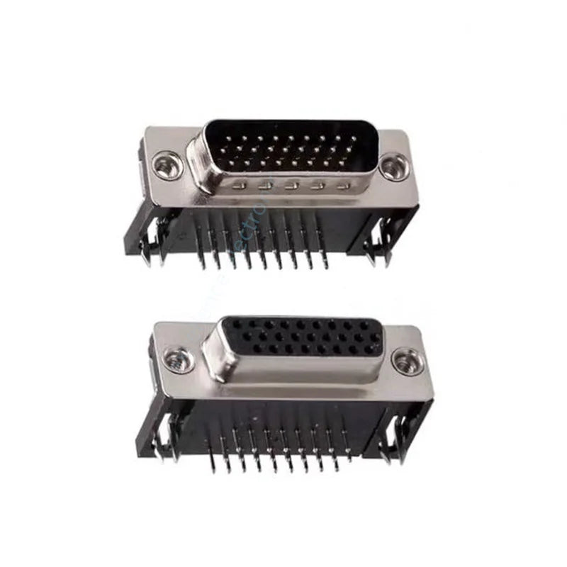 5pcs/Lot D-sub DB26 HDR26 Connector Male/Female Plug 26-pin 3-Row Right Angle Port Terminal Breakout Peaceful Pleasures Health and Wellness