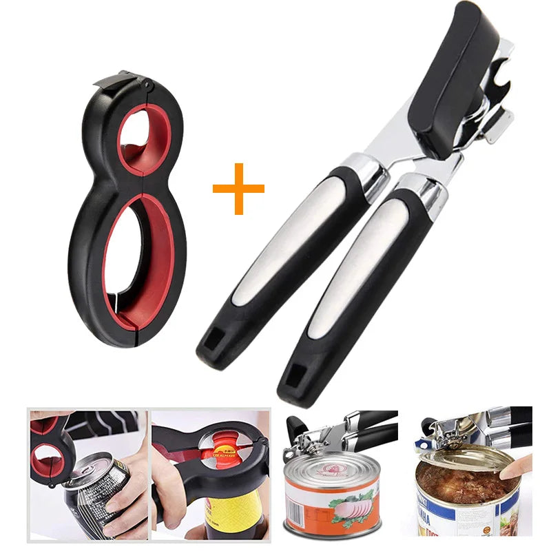 PC/Set Can Opener Twist Bottle Opener Stainless Steel Bottle Opener Cans Gadgets Multifunctional Kitchen Accessories Peaceful Pleasures Health and Wellness
