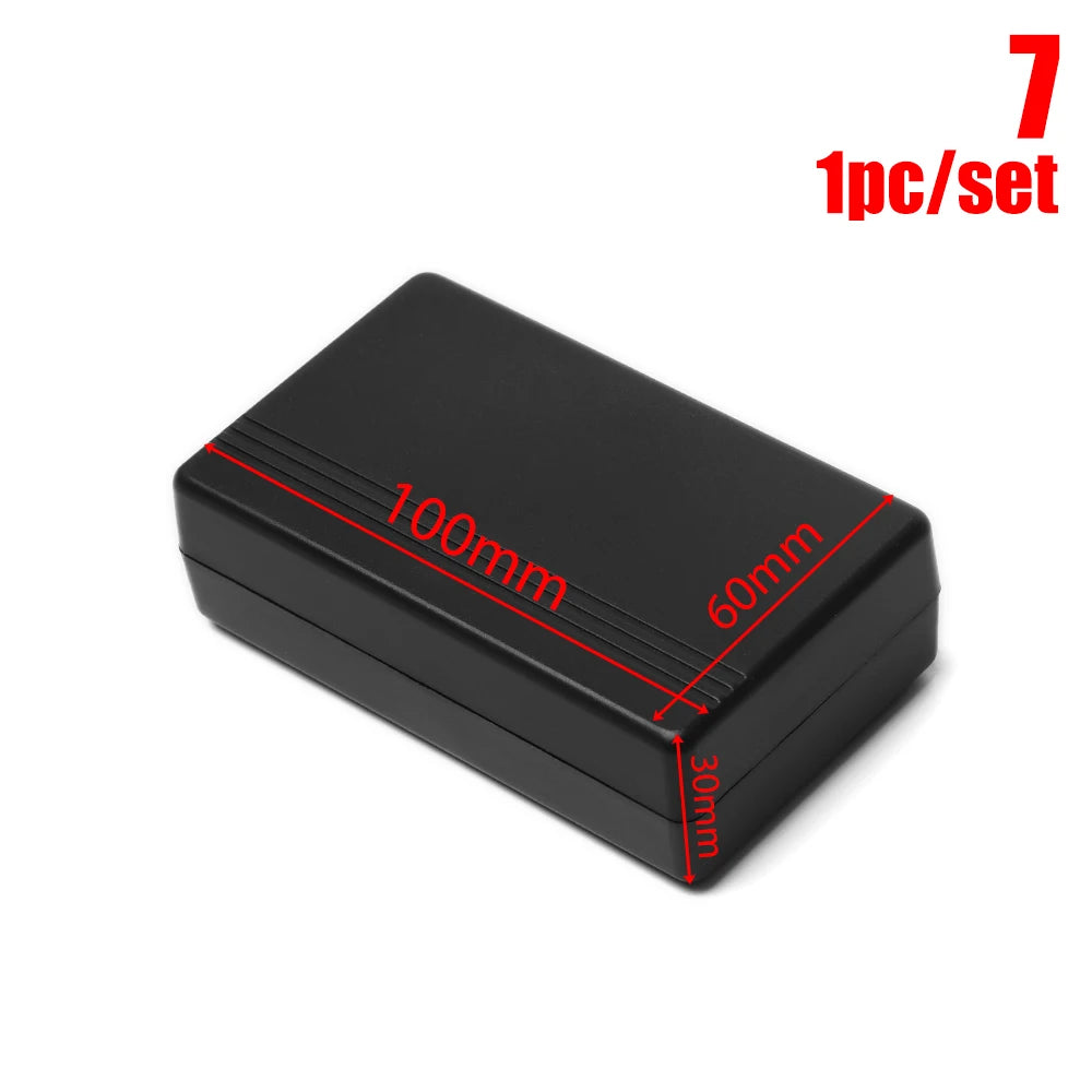 Waterproof ABS Plastic Project Box | Black Electronic Enclosure