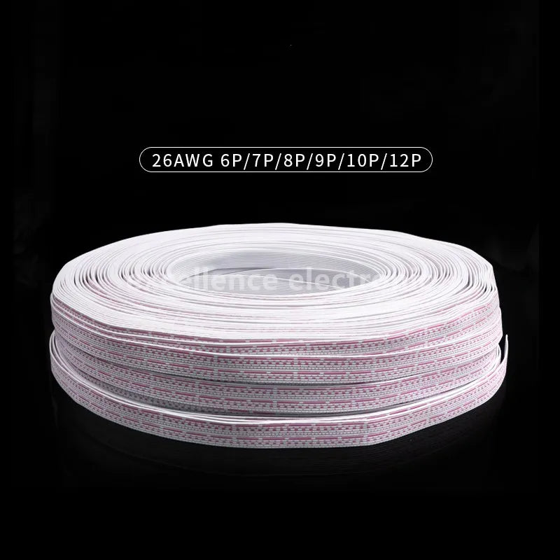 1 meter UL2468 Flat Ribbon Cable 26AWG LED Display Screen 2.54mm Red And White PVC Ribbon Cable 4P 5P 6P 7P 8P 9P 10P 12P Peaceful Pleasures Health and Wellness