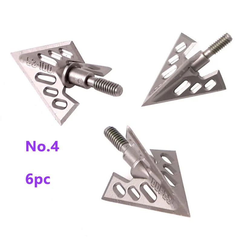 Archery Arrowheads Shooting Hunting Broadhead Points 100Grain 3-Blade