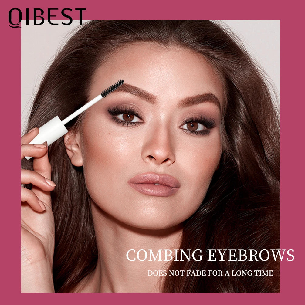 QIBEST Eyebrow gel Transparent Brows Wax Waterproof Long-Lasting With 3D Brush Brow Styling Soap For Eyebrows Women's Cosmetics Peaceful Pleasures Health and Wellness
