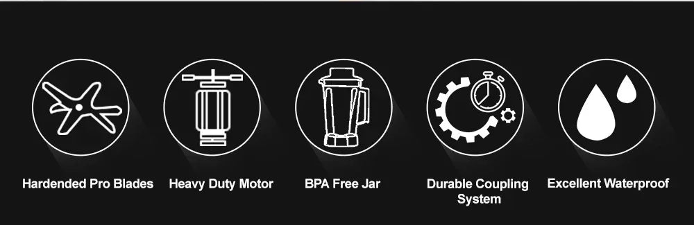 BPA Free Heavy Duty Professional Commercial Bar Blender Food Mixer Juicer Ice Crusher Smoothie Maker Max 2200W Peaceful Pleasures Health and Wellness