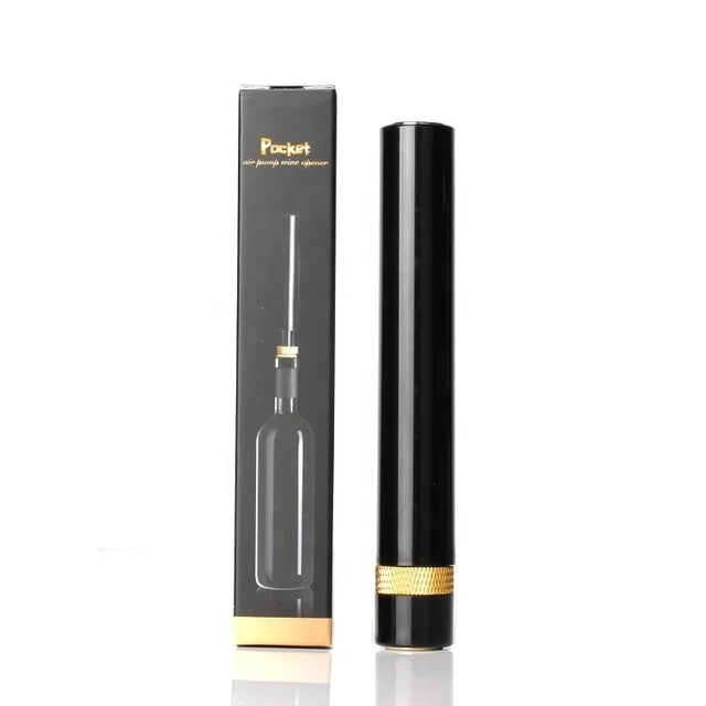 Wine Opener Air Pump Wine Bottle Opener Stainless Steel Pin Cork Remover Air Pressure Corkscrew Kitchen Tools Bar Accessory Peaceful Pleasures Health and Wellness Gold
