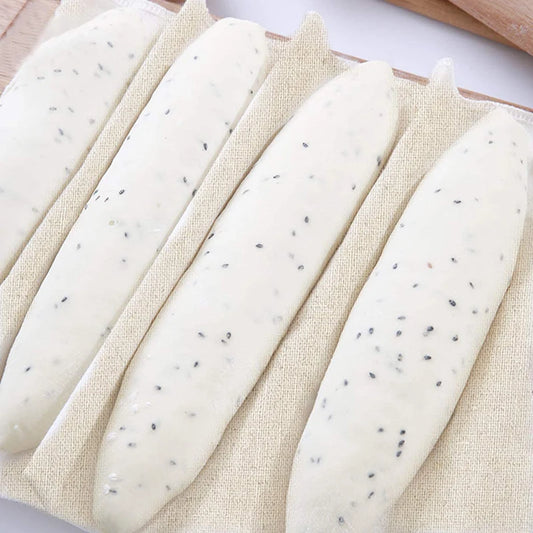 French Fermented Cotton Cloth Proofing Flax Dough Bakers Pans Proving Bread Baguette Baking Mat Pastry Kitchen Tools Peaceful Pleasures Health and Wellness M-45x75cm