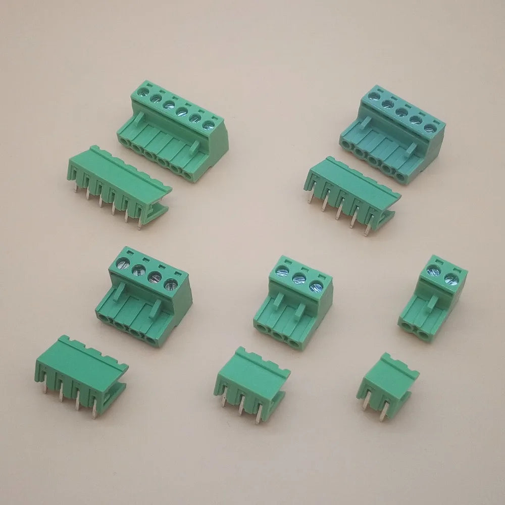 10sets 5.08MM Pitch PCB Pluggable Terminal Block Connector 2/3/4/5/6/7/8P Curved Needle KF2EDGK Peaceful Pleasures Health and Wellness