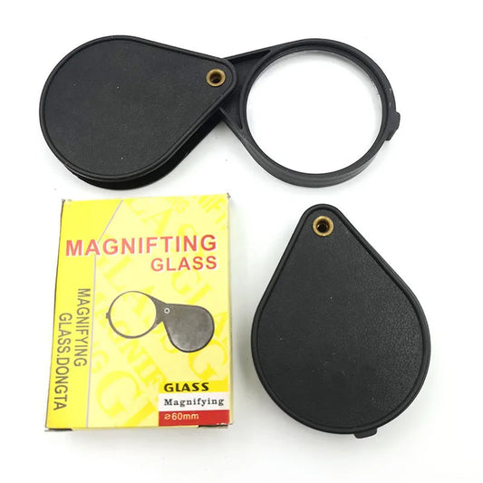 10X Foldable Pocket Magnifier Portable 60Mm Jewelry Reading Magnifying Glass Loupe Pocket Size Lovely Jewllery Magnifier Peaceful Pleasures Health and Wellness 10X