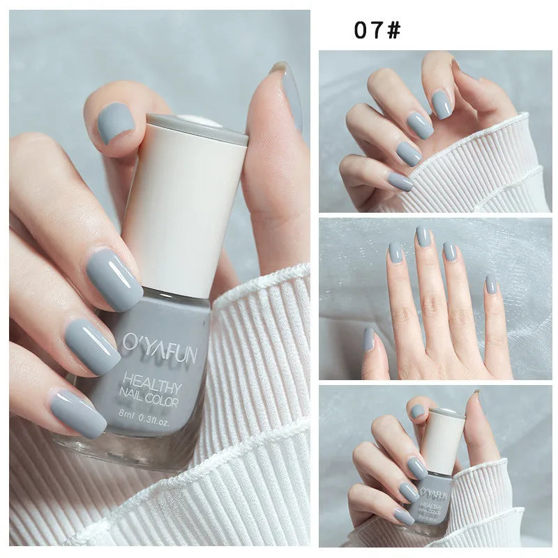 Quick-Dry Tearable Nail Polish | Glitter Matte Waterproof 40 Colors