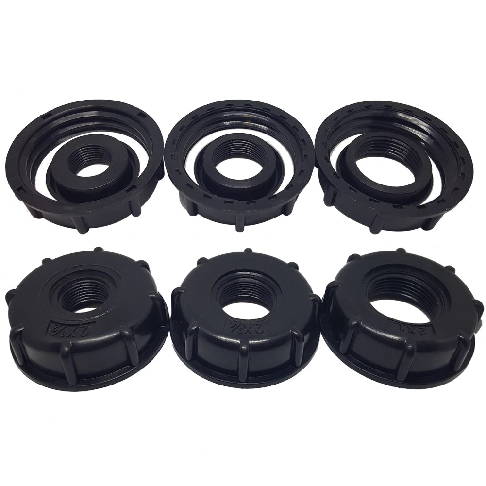 1000L IBC Tank Adapter Plastic IBC Tote Tank Connector Fitting Ton Barrel Accessories Black Peaceful Pleasures Health and Wellness