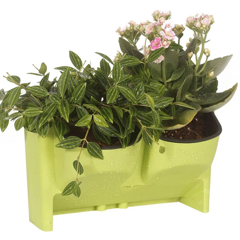 1pc Self Watering Flower Pot Stackable Vertical Planter Wall Hanging Durable Peaceful Pleasures Health and Wellness