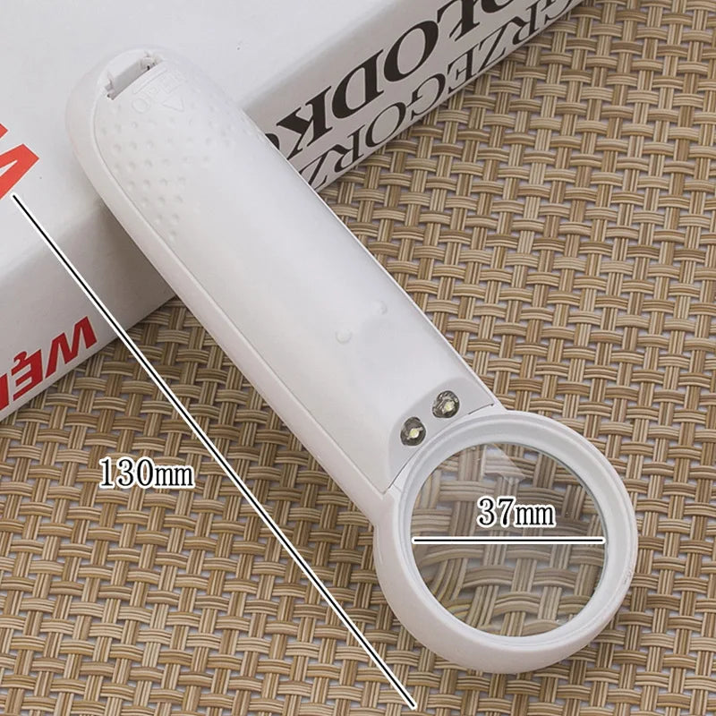 15X Magnifying Glass with Led Lights Old Man Loupe Rechargeable Magnifier Illuminated Handheld Reading Glasses, for Seniors Peaceful Pleasures Health and Wellness 15x