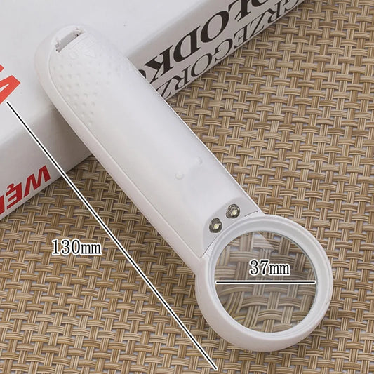 15X Magnifying Glass with Led Lights Old Man Loupe Rechargeable Magnifier Illuminated Handheld Reading Glasses, for Seniors Peaceful Pleasures Health and Wellness 15x