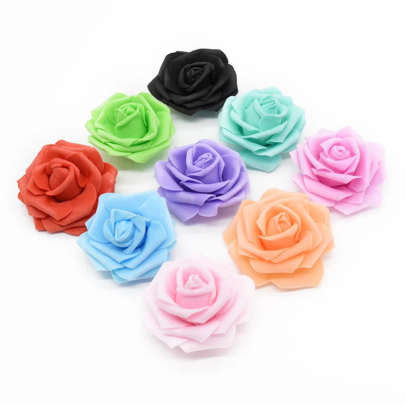 Artificial Silk Rose Heads 20/40PCS – Wedding & Home Decor
