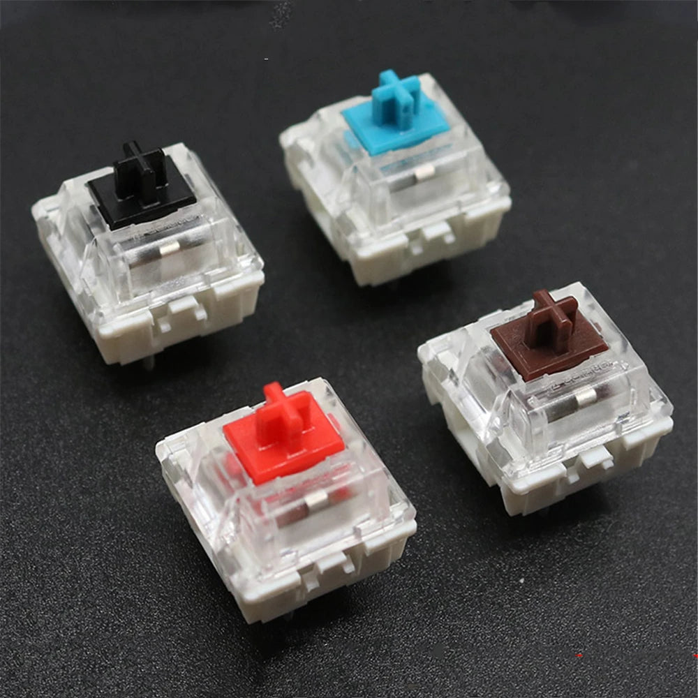 100PCS Mechanical Keyboard Black Blue Brown Red Key Switch For CIY Sockets SMD 3pin Thin Pins Compatible With MX Switch Peaceful Pleasures Health and Wellness
