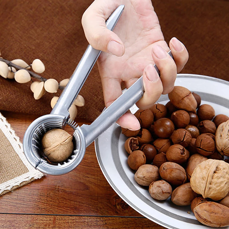 Zinc Alloy Nutcracker Sheller Crack Almond Walnut Pecan Hazelnut Filbert Nut Kitchen Nut Sheller Clip Tool Clamp Plier Cracker Peaceful Pleasures Health and Wellness