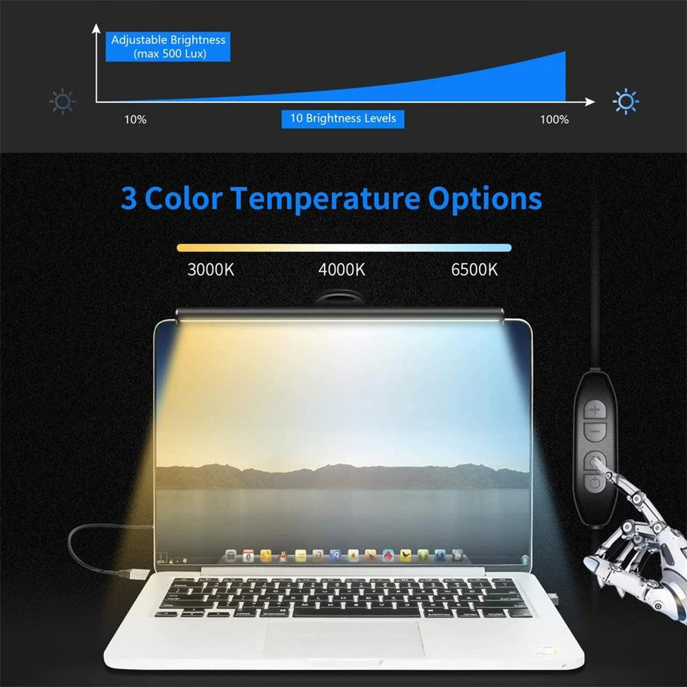 LED Light Dimmable USB Desk Lamps Monitor Laptop Screen Light Bar LED Desktop Table Lamp Eye Protection Reading Lamp Peaceful Pleasures Health and Wellness