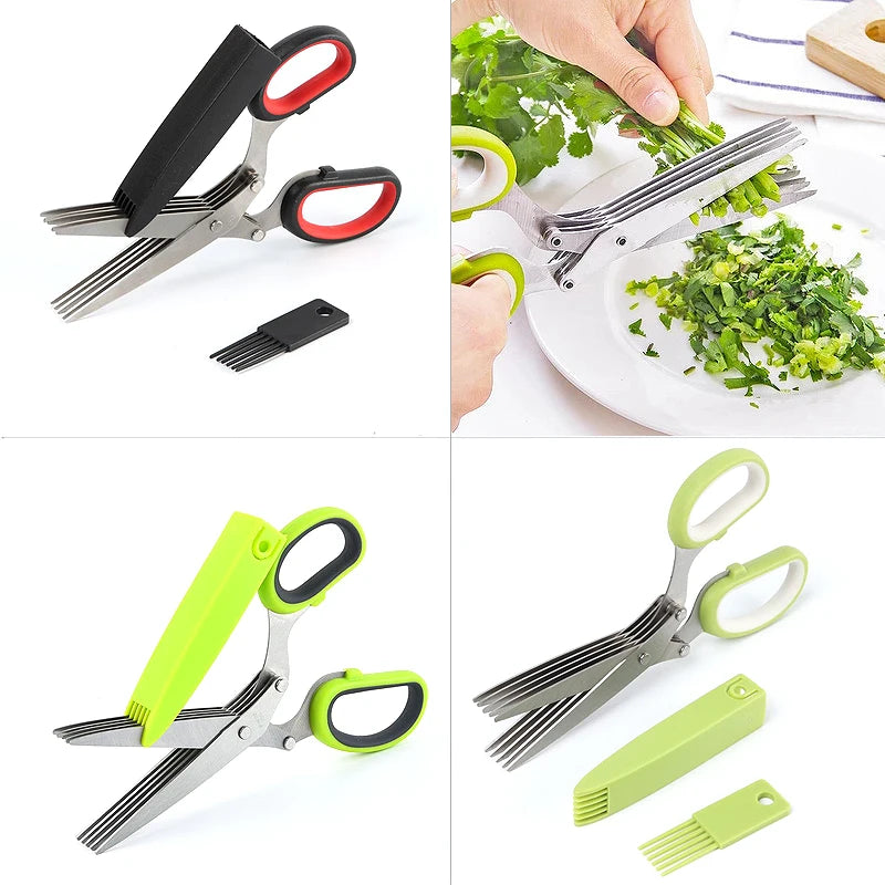 5-Layer Herb & Scallion Scissors | Stainless Steel Shears