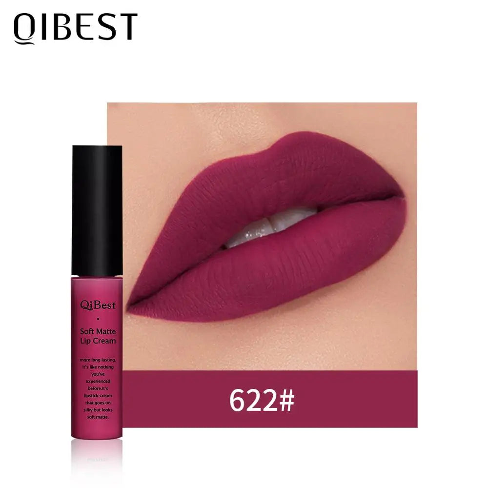 QIBEST Matte Lip Gloss Lip Makeup 34 Colors Velet Nude Waterproof Lipgloss Matte Lipstick Liquid Lipstick Long lasting Lip Tint Peaceful Pleasures Health and Wellness 22