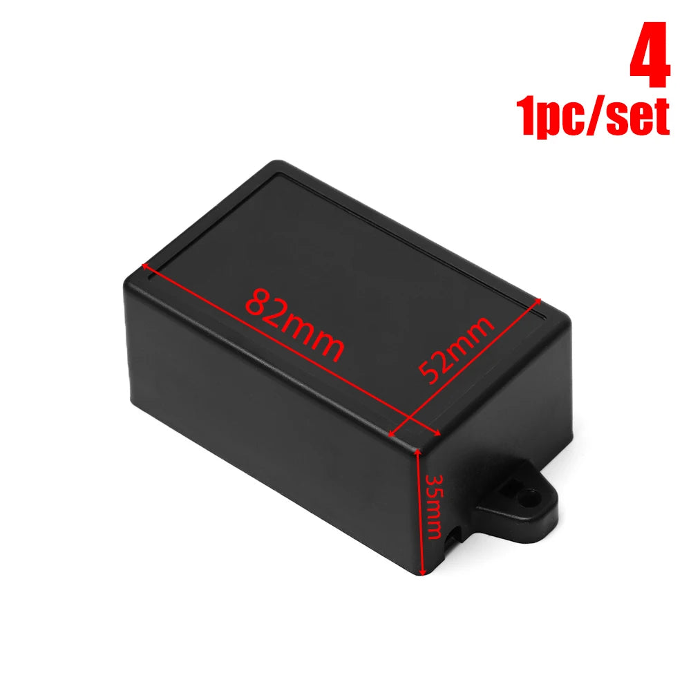 Waterproof ABS Plastic Project Box | Black Electronic Enclosure