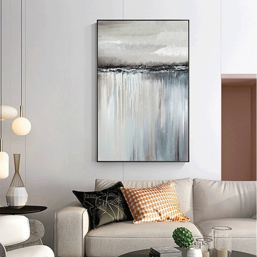 Abstract Hand Drawn Canvas Oil Painting Size Image Custom Wall Decor Living Room Mural Bedroom Porch Hotel Office Hanging Poster Peaceful Pleasures Health and Wellness