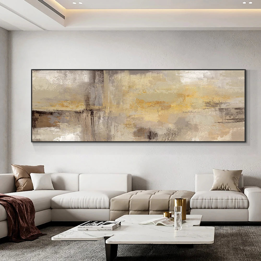 Modern Abstract Oil Painting Poster and Print Landscape Wall Art Original Design Canvas Painting Picture for Living Room Decor Peaceful Pleasures Health and Wellness