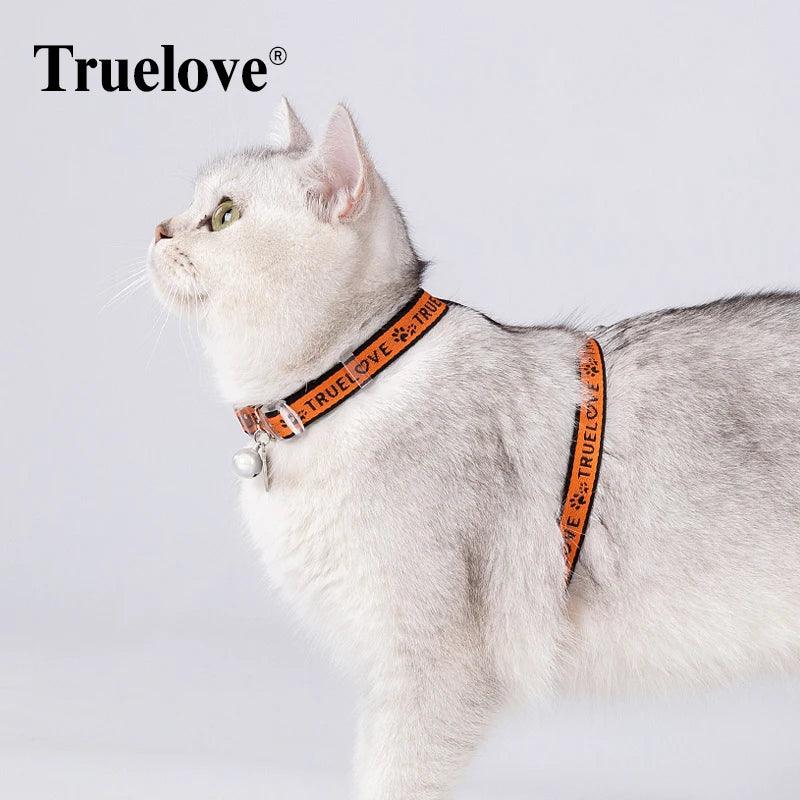 Truelove Cat H-Shape Harness & Leash Set – TLH3912 Peaceful Pleasures Health and Wellness Orange Free size China Mainland