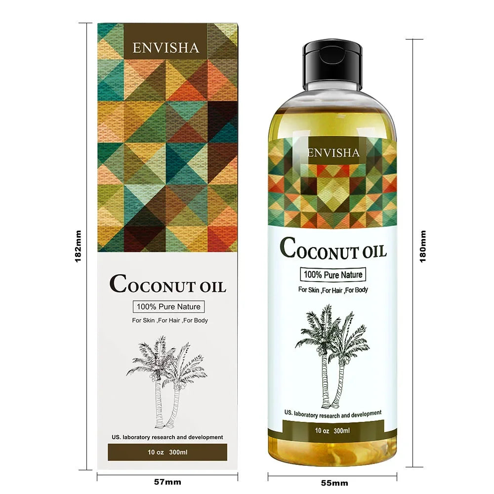 ENVISHA Body & Hair Oil – Argan, Jojoba, Castor & Coconut Body Oil Peaceful Pleasures Health and Wellness