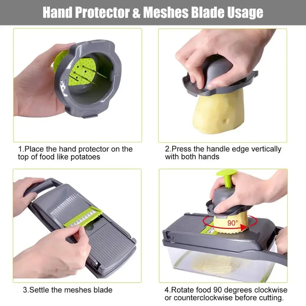 Vegetable Chopper Multifunctional Grater Cutter Kitchen Tools Peaceful Pleasures Health and Wellness